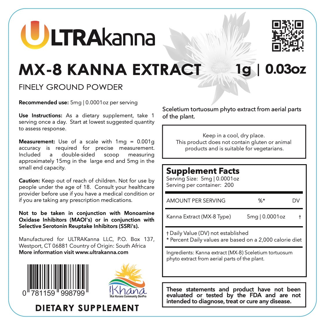 Kanna Extract Drops MX-8